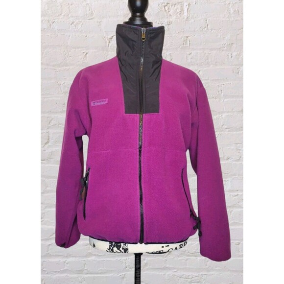 Vtg Columbia 80s Bugaboo Ski Coat MED Gray Purple 2pc Aztec Jacket Retro - Picture 7 of 15